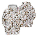 Funny Adult Doodle Novelty Pattern Polo Shirt, Womens Golf Polo, Golf Shirts For Women