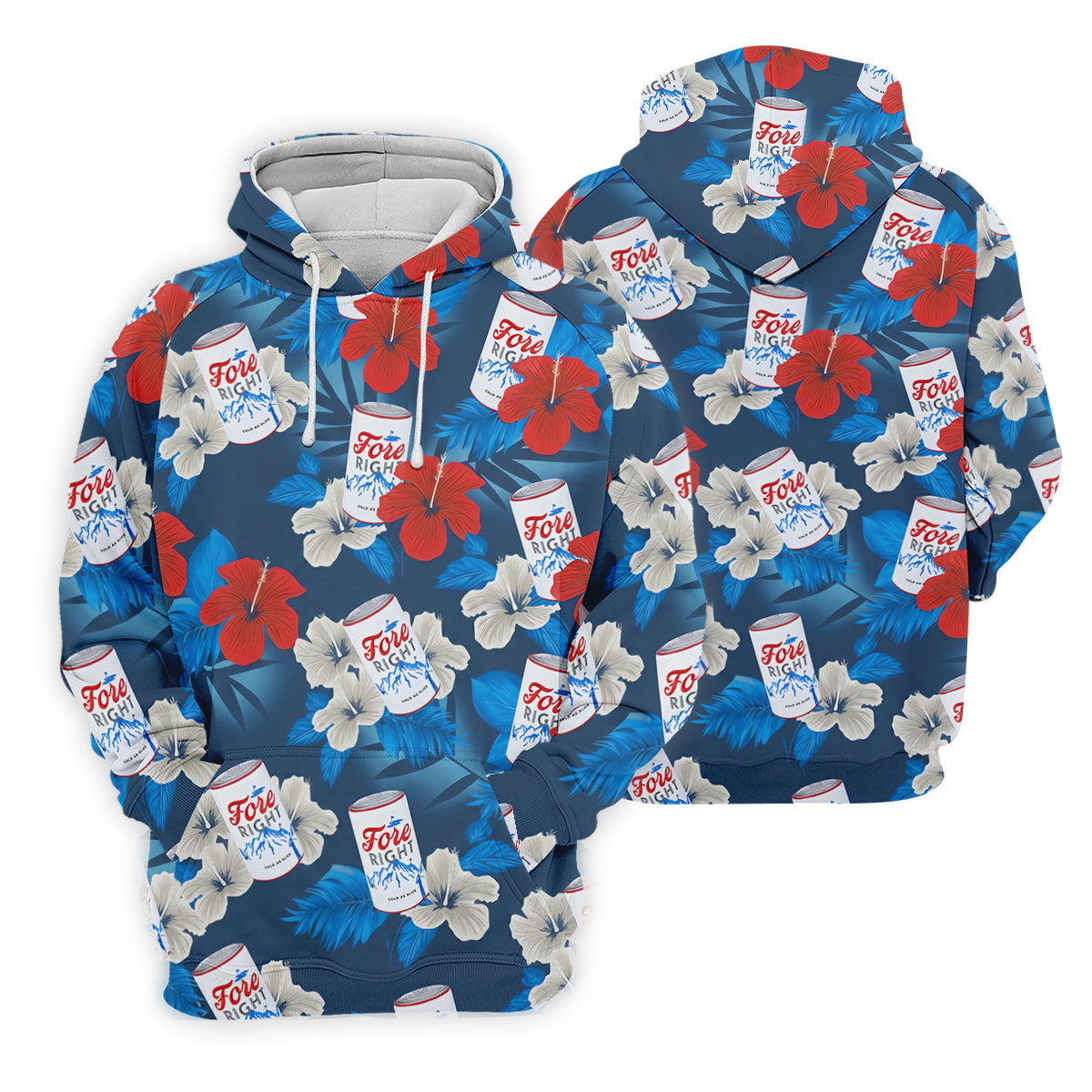 Fore Right Cold As Slice Golf And Beer Tropical Floral Golf Tops For Men, Golf Shirts For Men
