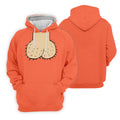 Orange Funny Dickhead Faux Chest Golf Shirt, Ladies Golf Shirts, Golf Polo For Women