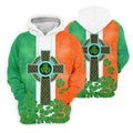 Celtic Cross Knotwork St Patrick's Day Shamrock Golf Shirt, Men's Golf Polo Shirts, Golf Shirts For Men