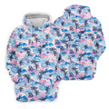 Tropical Island Sunset Pink And Blue Hawaiian Golf Shirt, Golf Shirt For Women, Golfing Apparel