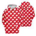 Red Tropical Leaf Hawaiian Golf Shirt, Mens Golf Polo, Golf Shirts For Men