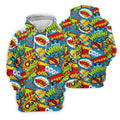 Funny Comic Pop Art Hawaiian Golf Shirt, Ladies Golf Tops, Golf Shirts For Women
