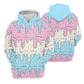 Ice Cream Drip Hawaiian Golf Shirt, Summer Sweets Women's Golf Tops, Ladies Golf Shirts
