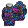 Vibrant Neon Liquid Marble Abstract Golf Shirt, Women’s Golf Tops, Women’s Golf Apparel