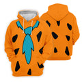 Orange Blue Stone Age Hawaiian Golf Shirt, Mens Golf Apparel, Golf Polo Shirts For Men
