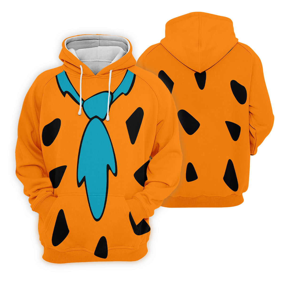 Orange Blue Stone Age Hawaiian Golf Shirt, Mens Golf Apparel, Golf Polo Shirts For Men