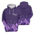 Purple Alzheimer's Awareness Floral Polo Shirt, Golf Shirts For Women, Women’s Golf Polo