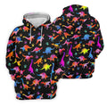 Dinosaur Lover Colorful Golf Shirt, Ladies Golf Shirts, Women's Golf Tops