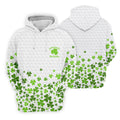 Shenanigans Coordinator Golf Ball Pattern St Patrick Day White Golf Shirt, Women's Golf Tops, Ladies Golf Polos