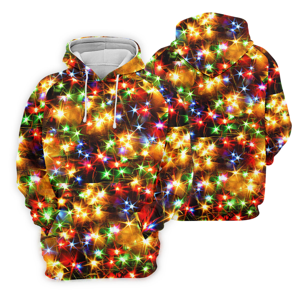 Sparkling Lights Christmas Golf Shirt, Mens Golf Shirts, Golf Apparel For Men