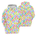 Pastel Easter Peeps Daisy Pattern Women Golf Top, Cute Golf Outfit, Ladies Golf Shirts