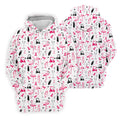 Pink Flamingo Golf Pattern Breast Cancer Polo Shirt, Ladies Golf Top, Women’s Golf Polo