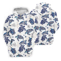 Sea Turtle, Starfish, Seashells and Coral Reef Art Hawaiian Golf Polo, Golf Tops For Women, Golfing Apparel