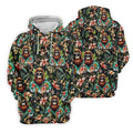 Bigfoot Hawaiian Tropical Golf Shirt, Funny Sasquatch Golf Shirts For Men