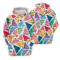 Multicolor Abstract Boob Pattern Golf Polo Shirt, Golf Tops For Women, Ladies Golf Shirt