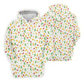 Tropical Vibe Hawaiian Pattern White Golf Shirt, Women's Golf Tops, Golf Gift For Ladies