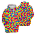 Colorful Handprints Autism Awareness Puzzle Golf Shirt For Women, Ladies Golf Shirts, Women's Polo Shirt