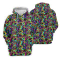Colorful Abstract Golf Pattern Polo Shirt, Ladies Golf Shirt, Women's Golf Tops