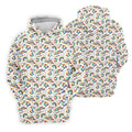 Autism Awareness Rainbow Pattern Colorful Handprints White Golf Shirt, Golf Shirt For Women