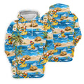 Funny Duck Hawaiian Golf Shirt, Summer Ocean Men's Golf Shirt, Polo Shirts For Men