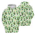 Happy St Patrick's Day Gnomes Shamrock Golf Shirt, Men's Funny Golf Shirts, Golf Shirts For Men