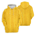 Realistic Sweet Corn Cob Print Design Hawaiian Golf Shirt, Golf Shirts For Men, Polo Shirts For Men