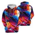 Colorful Broken Glass Abstract Golf Polo Shirt, Golf Shirts For Men, Printed Golf Shirts