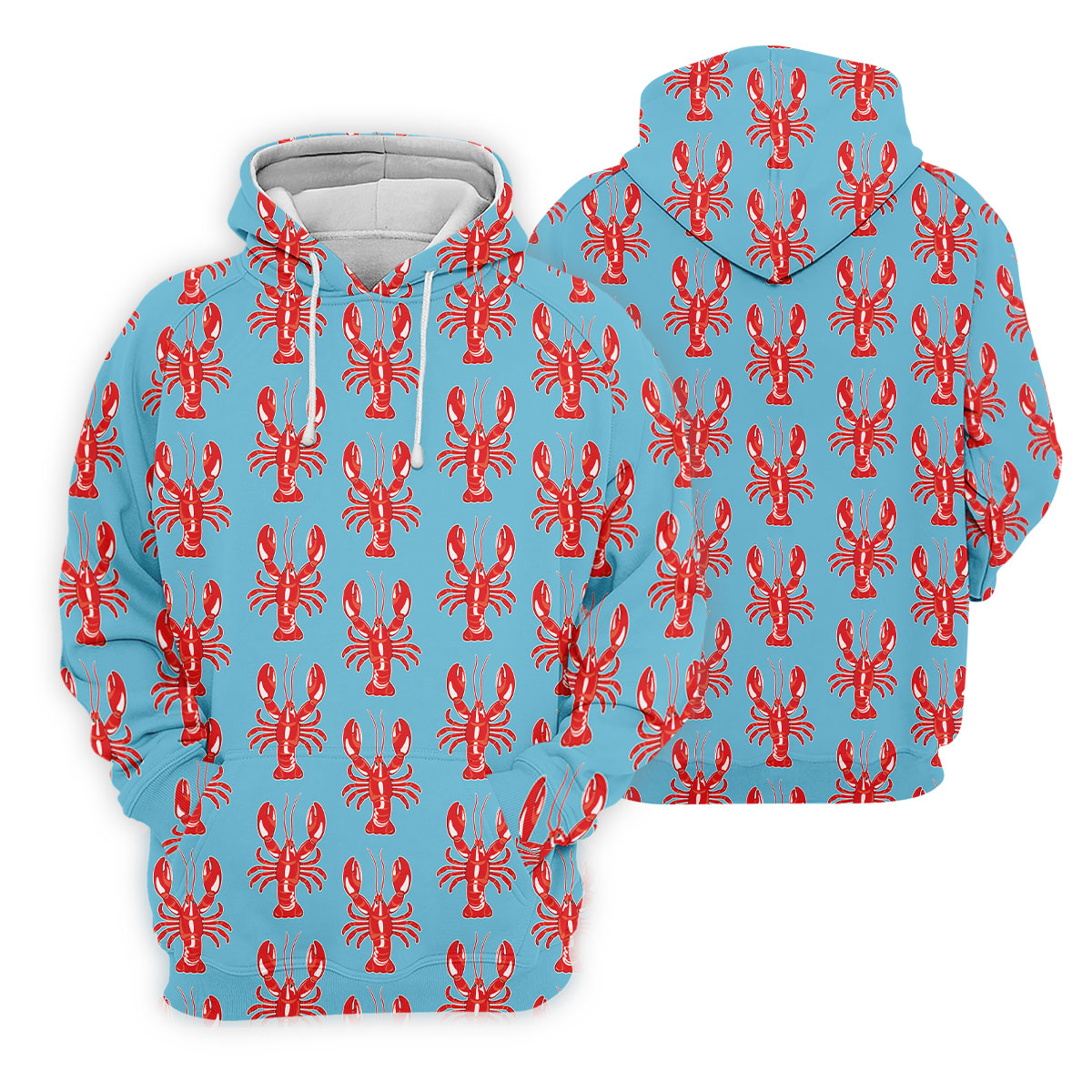 Big Red Lobster Hawaiian Golf Shirt, Retro Golf Shirt, Women's Golf Tops, Ladies Golf Shirts