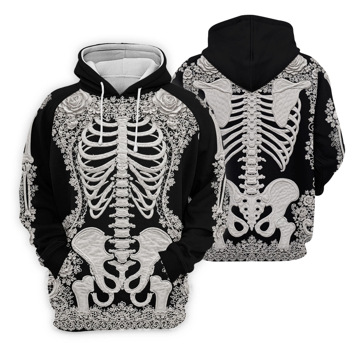 Floral Skeleton Halloween Golf Polo Shirt, Golf Shirts For Men, Mens Golf Apparel