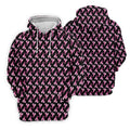 Pink Ribbon Pattern Breast Cancer Polo Shirt, Men's Golf Shirt, Mens Golf Apparel
