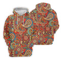 Paisley Design Golf Tops For Men, Boho Pattern Golf Shirts For Men, Polo Shirts For Men