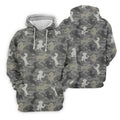 Grey Camo Poodle Dog Pattern Golf Shirt, Mens Polo Shirt, Golf Shirts For Men, Performance Golf Shirt