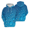 Rain Drops Blue Golf Shirt, Women's Golf Tops, Ladies Golf Shirts, Women's Golf Shirts