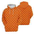 Spooky Bats Orange Halloween Golf Shirt, Polo Shirts For Men, Golf Gift For Men, Golfing Apparel