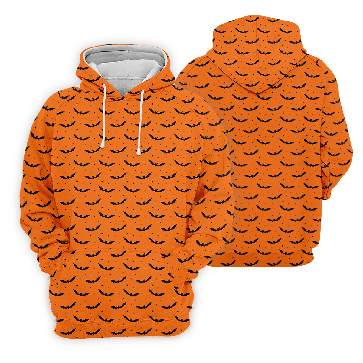 Spooky Bats Orange Halloween Golf Shirt, Polo Shirts For Men, Golf Gift For Men, Golfing Apparel