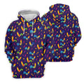 Retro Rooster Golf Shirt, Colorful Country Pattern Polo, Polo Shirts For Men