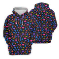 Neon Desert Cactus Buffalo Hawaiian Golf Shirt, Mens Golf Polo, Printed Golf Shirts