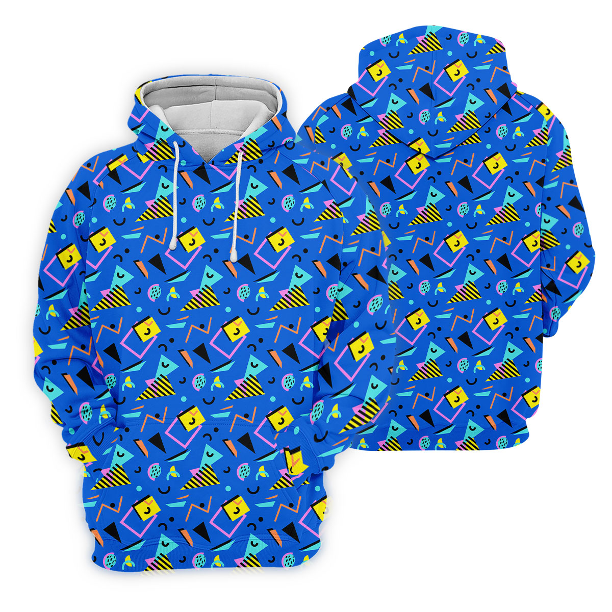 Playful Geometric Memphis Style Golf Tops For Men, Polo Shirts For Men, Golf Shirts For Men