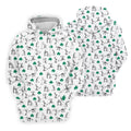 Stick Figure Golf Pose St Patrick's Day Shamrock White Golf Shirt, Polo Shirts For Men, Golf Shirts For Men