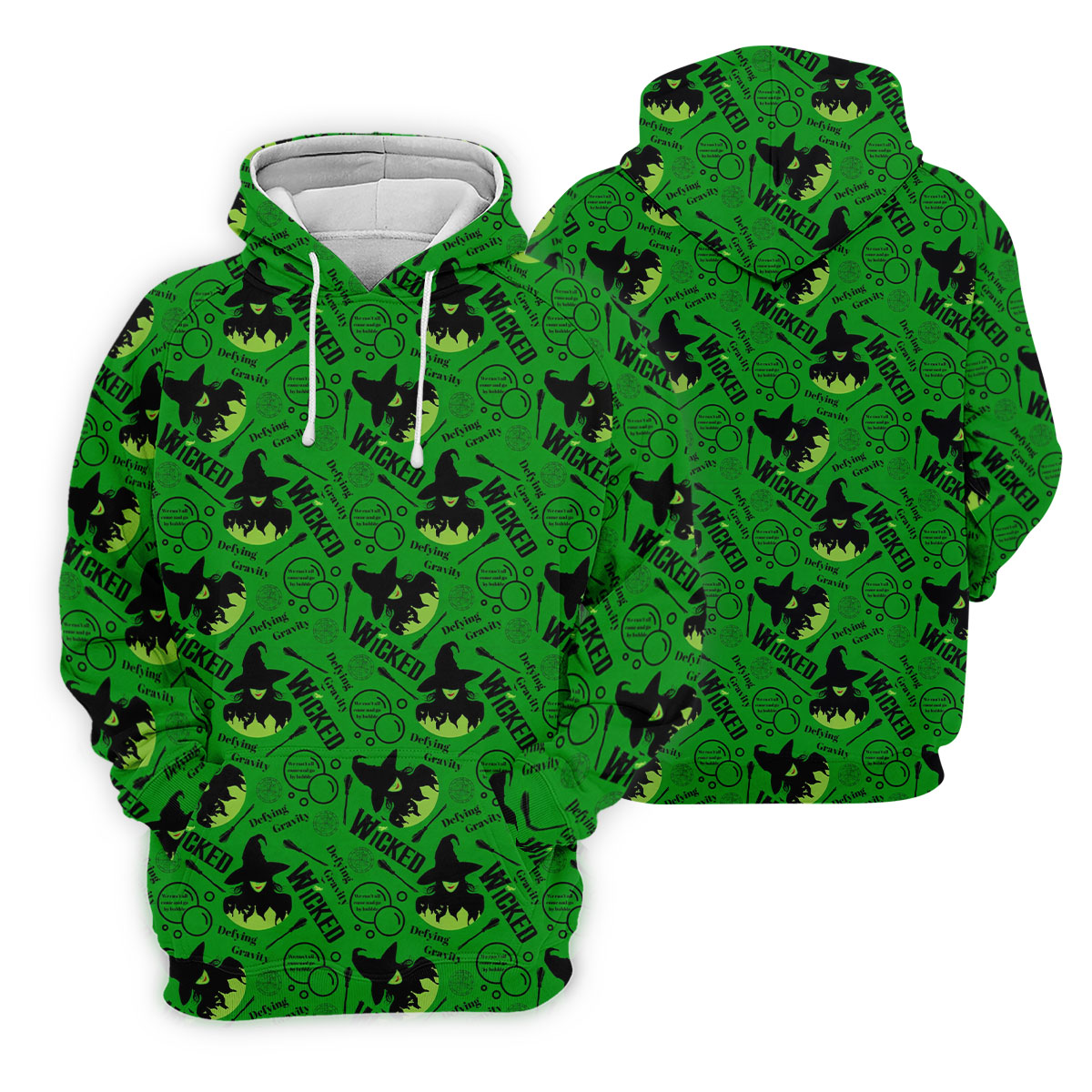 Green Witch Bubble Pattern Halloween Polo Shirt, Ladies Golf Shirts, Golf Polo For Women