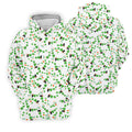 Dark Stout Beer St Patrick's Day Shamrocks White Golf Shirt, Polo Shirts For Men, Golf Shirts For Men