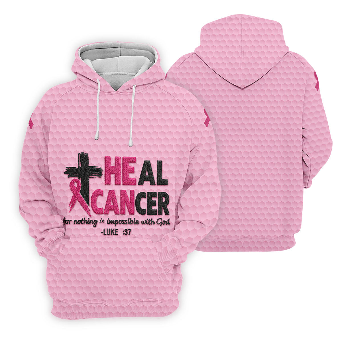Heal Cancer Faith Pink Breast Cancer Awareness Shirt, Womens Golf Polo, Golf Shirts For Women