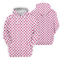 The Pink Taco Seamless Pattern White Golf Shirt, Women's Golf Tops, Tacos Lover Golf Gift For Ladies