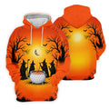 Witch Cauldron Halloween Golf Polo Shirt, Halloween Shirts For Men, Mens Golf Polo