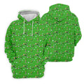 Three Leaf Clover Golf And Beer St Patrick's Day Green Golf Shirt, Fun Golf Shirts For Men, Polo Shirts For Men