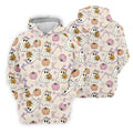 Halloween Seamless Pattern Cute Golf Shirt, Retro Halloween Polo Shirts For Men, Golfing Apparel