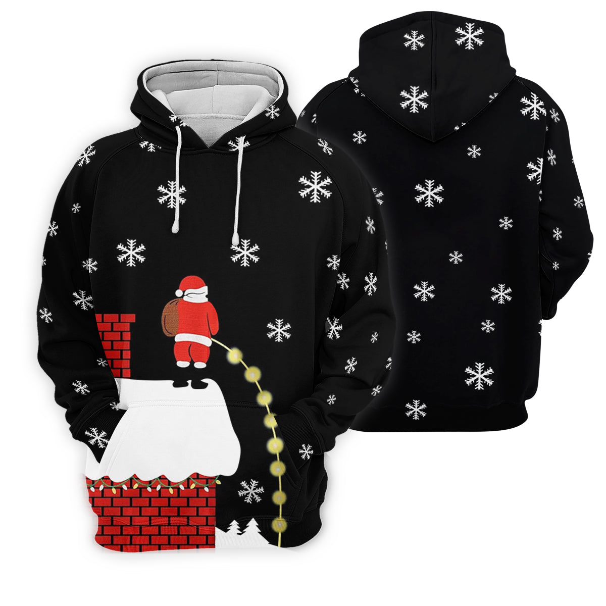 Santa Peeing Funny Christmas Golf Tops For Men, Christmas Golf Shirt, Men's Funny Golf Shirts