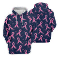 Pink Floral Ribbon Breast Cancer Awareness Polo Shirt, Ladies Golf Shirt, Performance Golf Shirt