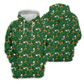 St Patrick's Day Leprechaun Golf Pose Rainbow Gold Pot Shamrock Golf Shirt, Golf Tops For Men, Golf Shirts For Men